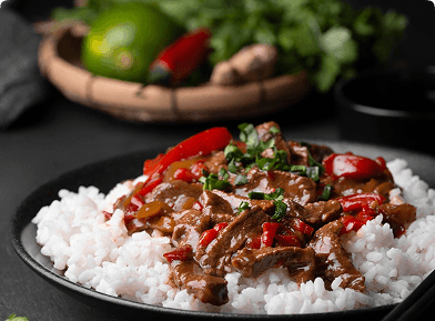 White Rice & Stew image